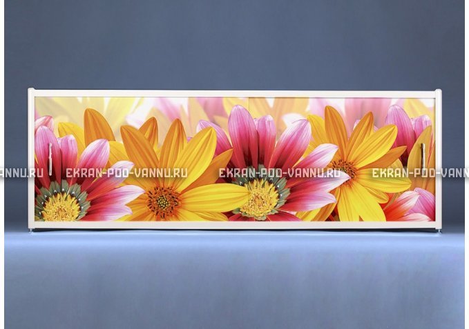 Раздвижной ФОТО экран - Flowers – купить по цене 8500 руб. в интернет-магазине в городе Астрахань картинка 1