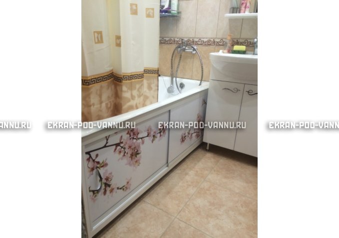 Раздвижной ФОТО экран - Белая акация – купить по цене 8500 руб. в интернет-магазине в городе Астрахань картинка 1