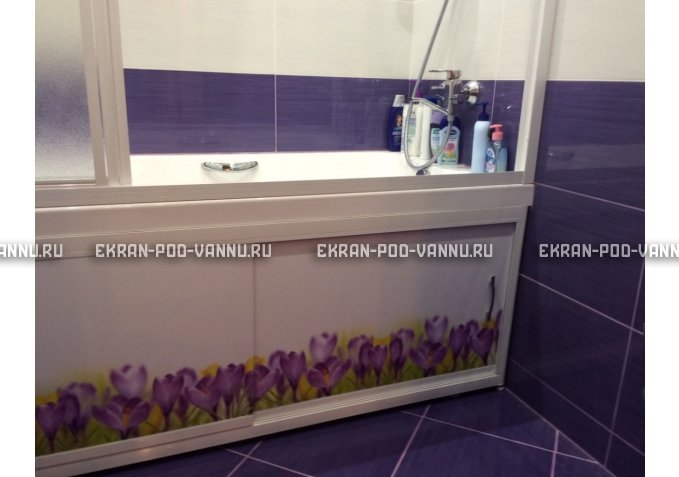 Экран на роликах EUROPLEX  Ирисы – купить по цене 12400 руб. в интернет-магазине в городе Астрахань картинка 3