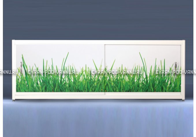 Экран на роликах EUROPLEX Трава – купить по цене 12400 руб. в интернет-магазине в городе Астрахань картинка 1