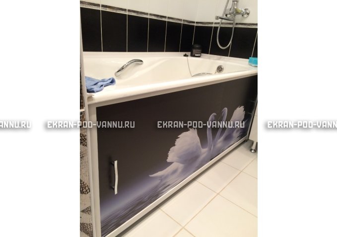 Раздвижной ФОТО экран - Лебеди – купить по цене 8500 руб. в интернет-магазине в городе Астрахань картинка 2