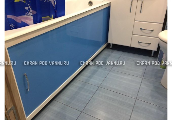 Раздвижной экран EUROPLEX Комфорт голубой – купить по цене 6750 руб. в интернет-магазине в городе Астрахань картинка 1
