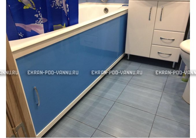 Раздвижной экран EUROPLEX Комфорт голубой – купить по цене 6750 руб. в интернет-магазине в городе Астрахань картинка 3