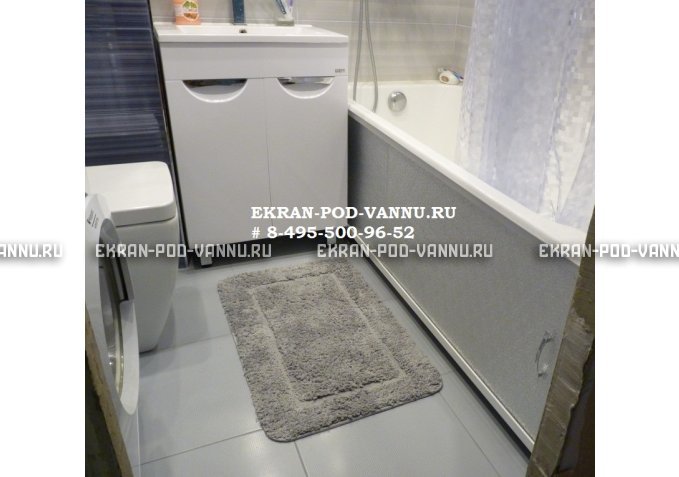 Раздвижной экран EUROPLEX Комфорт Серебро колотый лед – купить по цене 6550 руб. в интернет-магазине в городе Астрахань картинка 2