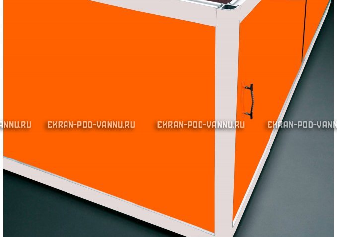 Угловой экран EUROPLEX Комфорт оранжевый – купить по цене 8180 руб. в интернет-магазине в городе Астрахань картинка 1