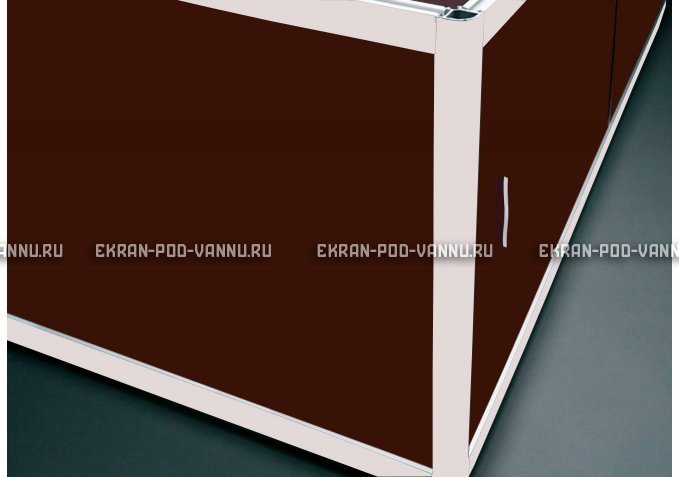Угловой экран EUROPLEX Комфорт шоколад – купить по цене 8180 руб. в интернет-магазине в городе Астрахань картинка 1